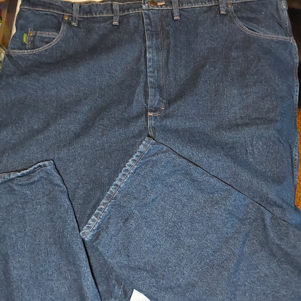 Cabelas Mens Flannel Lined Jeans Blue Denim Size‎ 50x30 Warm Outdoors Workwear